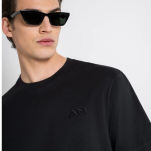 ANTONY MORATO - T-Shirt Uomo in Cotone con Logo Ricamato Nero