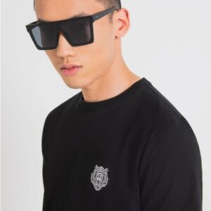 ANTONY MORATO - T-Shirt Uomo in Jersey di Cotone con Stampa Tigre Nero