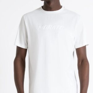 ANTONY MORATO - T-Shirt Uomo in Cotone con Stampa Logo Gommata ad Iniezione Effetto Prisma Bianco
