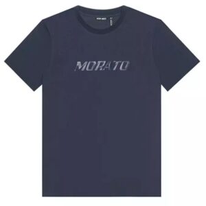 ANTONY MORATO - T-Shirt Uomo in Cotone con Stampa Logo Gommata ad Iniezione Effetto Prisma Avio Blu