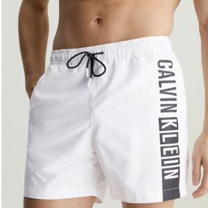 CALVIN KLEIN - Pantaloncini Da Bagno Con Cordoncino Medio Intense Power Bianco