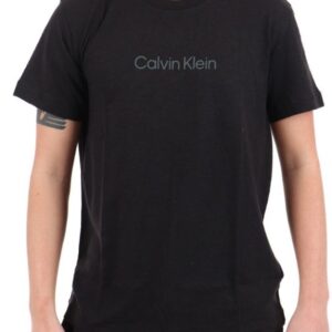CALVIN KLEIN - T-Shirt Uomo Crew Neck Logo Nero