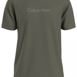 CALVIN KLEIN - T-Shirt Uomo Crew Neck Logo Verde