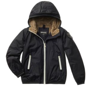 BLAUER - Giubbino Bambina Corto Nastrato con Stemma in Strass Nero