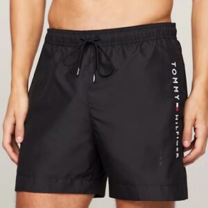TOMMY HILFIGHER JEANS - Costume Uomo Shorts Original Media Lunghezza Nero