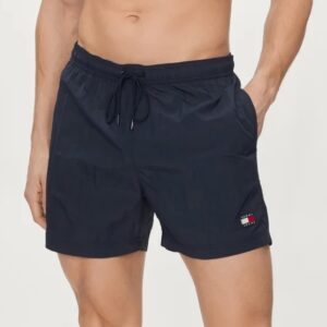 TOMMY HILFIGHER JEANS - Costume Uomo Pantaloncini da Bagno Crinkle Blu Navy