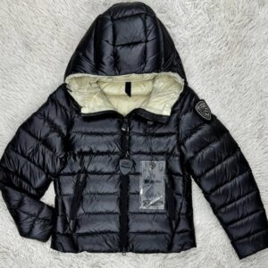BLAUER - Giubbino Bambina Corto Imbottito con Logo Strass Nero