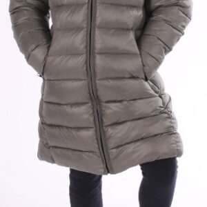 BLAUER - Giubbino Bambina Lungo Imbottito con Logo Strass Grigio