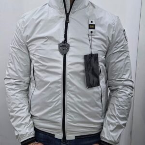 BLAUER - Giubbino Uomo in  Micro-Rip Marley Bianco