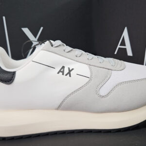 ARMANI EXCHANGE - Scarpe Uomo Sneakers Multicolore in Tessuto Grigio e Bianco