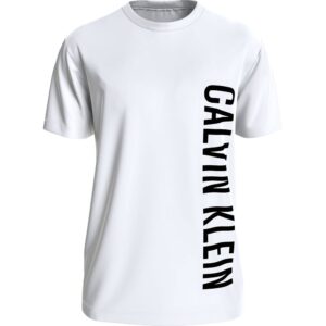 CALVIN KLEIN - T-Shirt Uomo Crew Neck Tee con Logo Esteso Bianco