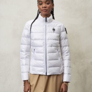 BLAUER - Giubbino Donna Piumino Collo alla Coreana Camila Bianco