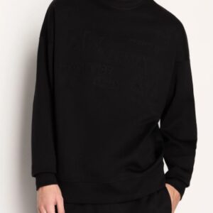 ARMANI EXCHANGE - Maglione Uomo Felpa in Cotone Nero