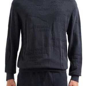 ARMANI EXCHANGE - Maglione Uomo Pullover in Cotone Blu