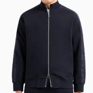 ARMANI EXCHANGE - Maglione Uomo Felpa con Zip Blu Navy