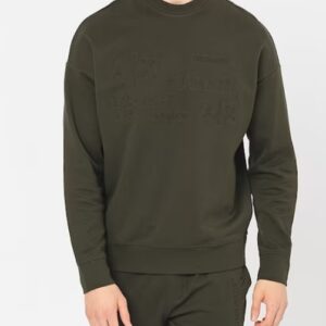 ARMANI EXCHANGE - Maglione Uomo Felpa in Cotone Verde