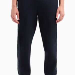 ARMANI EXCHANGE - Pantaloni Uomo Pantaloni Jogger con Tape Logo Blu Navy