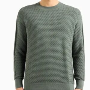 ARMANI EXCHANGE - Maglione Uomo Maglione Girocollo in Cotone Verde