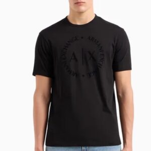 ARMANI EXCHANGE - T-Shirt Uomo Regular Fit in Jersey Nero