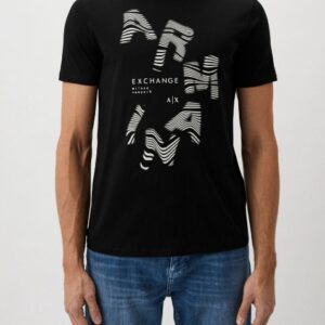 ARMANI EXCHANGE - T-Shirt Uomo con Logo Stilizzato Nero