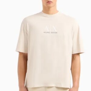 ARMANI EXCHANGE - T-Shirt Uomo Relaxed Fit Milano Edition Beige