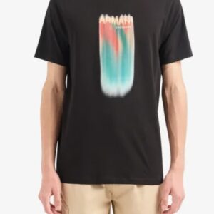 ARMANI EXCHANGE - T-Shirt Uomo Regular Logo Color Nero