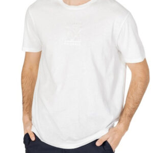 ARMANI EXCHANGE - T-Shirt Uomo Regular Fit in Jersey con Stampa Centrale Bianco