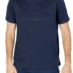 ARMANI EXCHANGE - T-Shirt Uomo Regular Fit in Cotone Blu