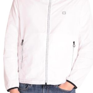 ARMANI EXCHANGE - Blouson Uomo con Cappuccio Estraibile Bianco