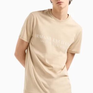 ARMANI EXCHANGE - T-Shirt Uomo Regular Fit in Jersey Cammello