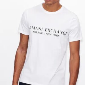 ARMANI EXCHANGE - T-Shirt Uomo Regular Fit in Jersey Bianco