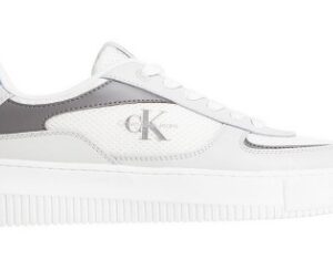 CALVIN KLEIN JEANS - Sneaker Uomo Chunky Cupsole Mix Bianco/Grigio/Blu