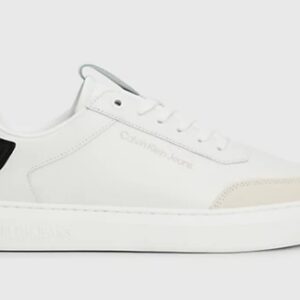 CALVIN KLEIN JEANS - Sneaker Uomo Casual Cupsole High/Low Bianco/Crema/Nero
