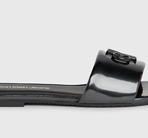 CALVIN KLEIN JEANS - Sandali Donna in Vernice Nero