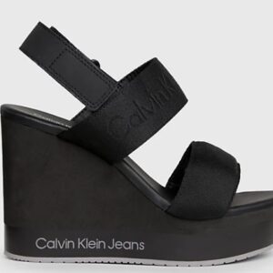 CALVIN KLEIN JEANS - Sandali Donna con Zeppa con Plateau Nero