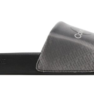 CALVIN KLEIN JEANS - Ciabatte Uomo Slide Lenticular Nero/Argento