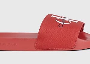 CALVIN KLEIN JEANS - Ciabatte Uomo in Tela Rosso