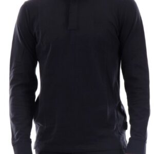 ARMANI EXCHANGE - Polo Uomo Maniche Lunghe in Cotone Elasticizzato Nero