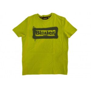 BLAUER - T-Shirt Kids Stampa Graffiti Giallo