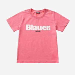 BLAUER - T-Shirt Kids Stampa Glitter Limonata Rosa