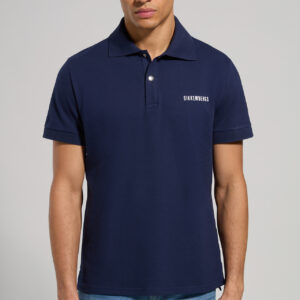 BIKKEMBERGS - Polo Uomo in Piquet Stretch Blu