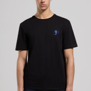 BIKKEMBERGS - T-Shirt Uomo Girocollo in Jersey Stretch Nero