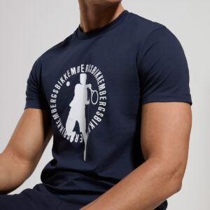 BIKKEMBERGS - T-Shirt Uomo in Jersey Stretch Blu