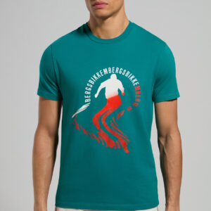 BIKKEMBERGS - T-Shirt Uomo Stampa Degradè Acquamarina