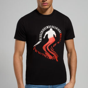 BIKKEMBERGS - T-Shirt Uomo Stampa Degradè Nero