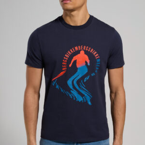 BIKKEMBERGS - T-Shirt Uomo Stampa Degradè Blu