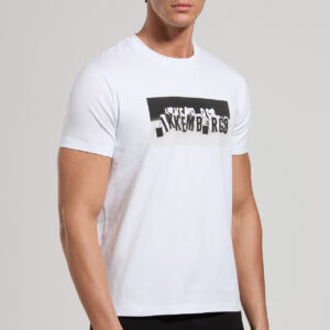 BIKKEMBERGS - T-Shirt Uomo Stampata Bianco
