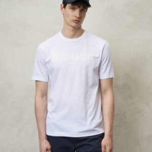 BLAUER - T-Shirt Uomo Scritta Blauer in Tono Bianco