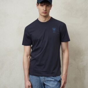 BLAUER - T-Shirt Uomo Scudo Blu Sodalite