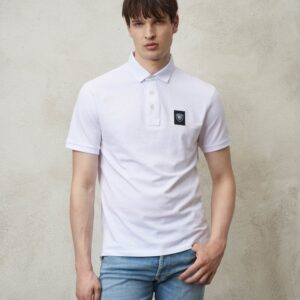 BLAUER - Polo Uomo in Piquet Bianco